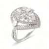 14k White Gold Diamond Almond Ring 4 Almond Ring