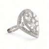 14k White Gold Diamond Almond Ring 5