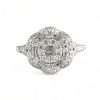 14k White Gold Diamond Round Ring 6