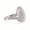 14k White Gold Diamond Almond Ring 5