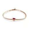14k Rose Gold Diamond Red Almond Bracelet 3 Red Almond Bracelet