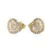 14k Yellow Gold Diamond Heart Earrings 7