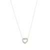 14k White Gold Diamond Heart Chain 5 Diamond Heart Chain