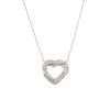 14k White Gold Diamond Heart Chain 6