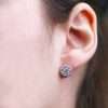 14k Gold Diamond Round Stud Earrings 8