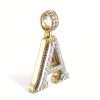 10k Yellow Gold Diamond "A" Initial Pendant 5