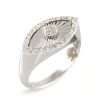 10k White Gold Diamond Eye Ring 4 Diamond Eye Ring