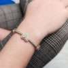White&Rose Gold Diamond Heart Tennis Bracelet 10k 6