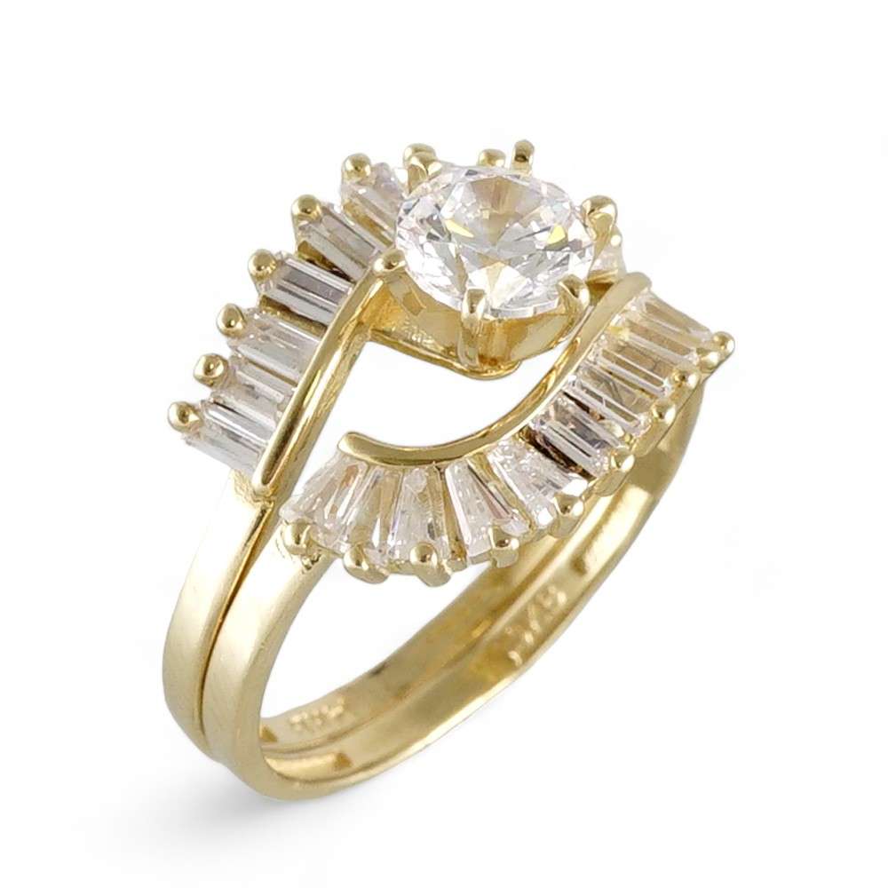 14k Yellow Gold Duo Set Engagement Ring 1 Engagement Ring