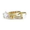 14k Yellow Gold Duo Set Engagement Ring 6