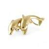 14k Yellow Hollow Gold Dolphin Pendant 6