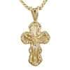 10k Yellow Semi-Solid Gold Crucifix Pendant for Men 4 Crucifix Pendant for Men