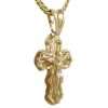 10k Yellow Semi-Solid Gold Crucifix Pendant for Men 5