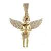 10k Yellow Hollow Gold Angel Pendant 4 Angel Pendant