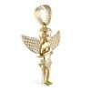 10k Yellow Hollow Gold Angel Pendant 5