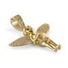 10k Yellow Hollow Gold Angel Pendant 6