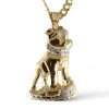 14K Yellow Hollow Gold Bulldog Pendant 4 Bulldog Pendant
