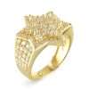 14k Yellow Gold Zircon Star Ring 4 Zircon Star Ring