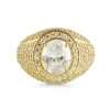 14k Yellow Gold Zircon Oval Ring 5
