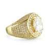 14k Yellow Gold Zircon Oval Ring 6