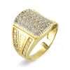 Men's 14k Yellow Gold Square Ring 4 Square Ring