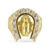 10k Yellow Gold Horseshoe Guadalupe Virgin Ring 5