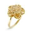 10k Yellow Gold Flower Fancy Ring 4 Flower Fancy Ring