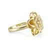 10k Yellow Gold Flower Fancy Ring 6