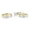 10k Yellow Gold Diamond Trio Engagement Set Ring 5