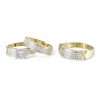 10k Yellow Gold Diamond Trio Engagement Set Ring 6