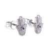 14k White Gold Hamsa Earring Studs 5