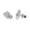 14k White Gold Hamsa Earring Studs 6