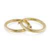 14k Yellow Hollow Gold Twisted Hoops 5