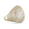 14K Yellow Gold Diamond Round Ring 7