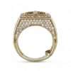 10k Yellow Gold Diamond Cross Ring for Men 6