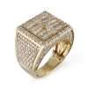 10k Yellow Gold Diamond Cross Ring for Men 5