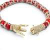 Colorful beaded bracelet with clasp