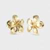 14k Yellow Gold Fancy Flower Earrings 4 Fancy Flower Earrings