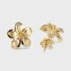 14k Yellow Gold Fancy Flower Earrings 5 Fancy Flower Earrings