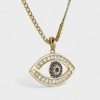 14k Yellow Gold Devil Eye Pendant 5 Devil Eye Pendant