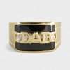 Men's 10k Yellow Gold Dad Band Ring 5 Dad Band Ring
