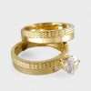 Elegant 14k Yellow Gold Duo Set Ring 6 Duo Set Ring