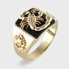 Mens' 14k Yellow Gold Scorpion Ring 4 Scorpion Ring