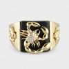 Mens' 14k Yellow Gold Scorpion Ring 6 Scorpion Ring