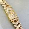 10k Yellow Gold Full Diamond Prong Setting Chain 8