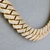 10k Yellow Gold Full Diamond Prong Setting Chain 6