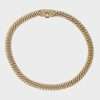 10k Yellow Gold Full Diamond Prong Setting Chain 7