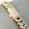 10k Yellow Gold Full Diamond Prong Setting Chain 8 Prong Setting Chain