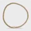 10k Yellow Gold Full Diamond Prong Setting Chain 7 Prong Setting Chain