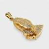 14k Yellow Gold Diamond Prayer Hands Pendant 6 Prayer Hands Pendant
